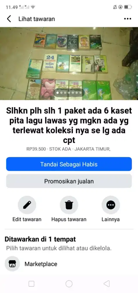 Slhkn plh slh 1 paket ada 6 kaset pita lagu lawas kond bgs murah sj