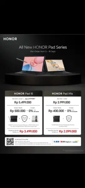 New products pree order honor pad series