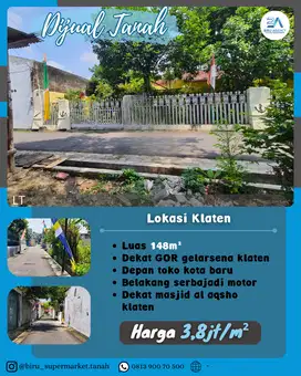 Tanah Dekat GOR Gelarsena Klaten