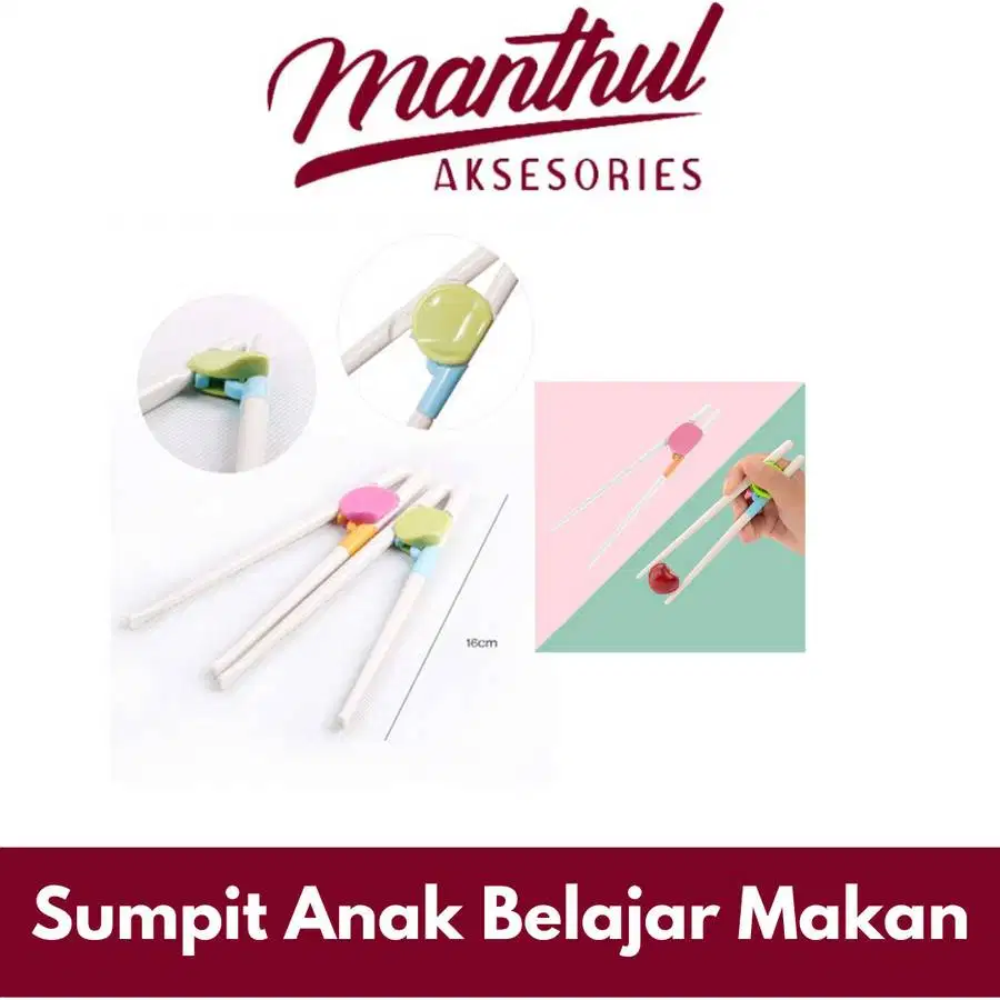 Sumpit anak belajar makan sumpit training polos