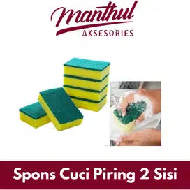 Spon Busa Cuci Piring Kuning Busa Kering Spons Sponge 2 Sisi per 1PCS
