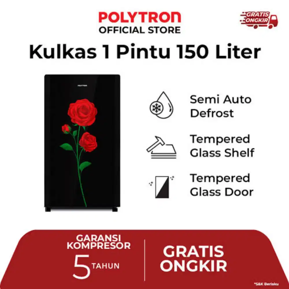 Kulkas Polytron 1 Pintu PRA 15CRX 150 Liter
