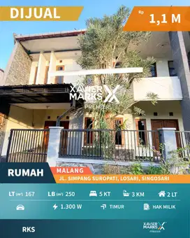 Dijual Rumah Besar, Mewah Dan Siap Huni di Losari, Singosari Malang