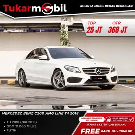[BERGARANSI] MERCEDEZ BENZ / MERCY C200 AMG LINE TAHUN 2018 PUTIH