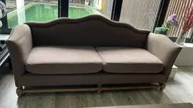 2 seater dark brown sofa