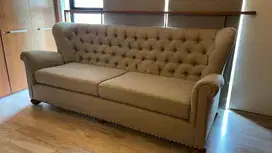 Beige sofa (2 seater)