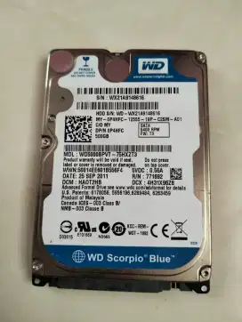 Harddisk HDD Laptop WD 500GB