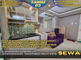 For Rent! 2BR Furnished View Kolam Mudah&Praktis Free IPL Bassura City