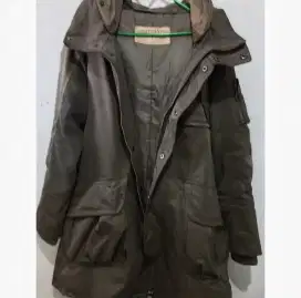 jaket parka hijau army