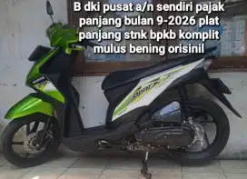 Honda beat f1 2014 cw asli hijau putih B dki pusat a/n sendiri pjk pjg