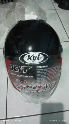 Helm kyt dj maru solid black size L