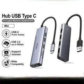 UGREEN USB HUB Type C To USB 3.0 HDMI VGA,SD Card, Ethernet Etc