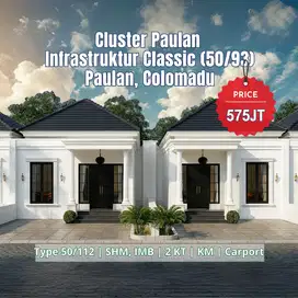 Dijual Cepat: Cluster Paulan, Rumah Type 50/112 SHM IMB Dekat Bandara