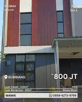 Rumah Siap Huni Dijual Daerah Sumbang
