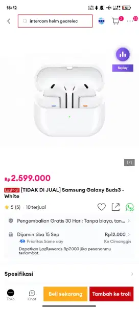 TWS SAMSUNG galaxy buds3