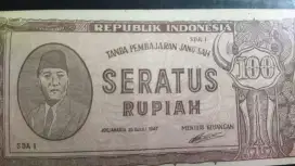 Uang Kuno 100k tahun 1947