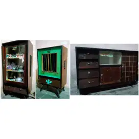 Koleksi barang jadul (lemari, buffet, salon jadul)