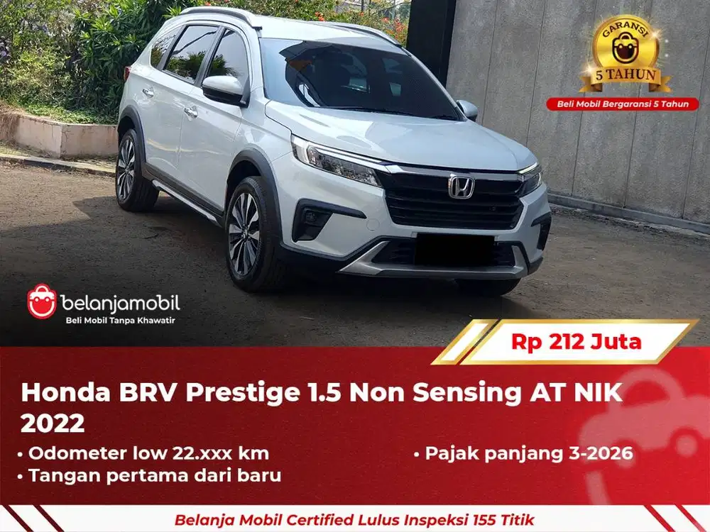 [ GARANSI 5TH ] Honda BRV BR-V BR V Prestige 1.5 Non Sensing 2022/2023