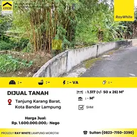 tanah 1317 m2 gg blora segalamider tanjung karang barat