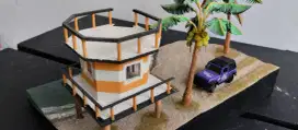 Diorama/Miniatur/Maket Pantai skala 1:64 ukuran 30x20cm