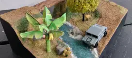 Diorama/Miniatur/Maket Offroad skala 1:64 ukuran 30x20cm