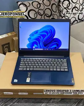 LENOVO IDEAPAD SLIM 3 14IML05 14” 4/256GB THN 2020 LENGKAP ORI MURAH