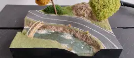 Diorama/Miniatur/Maket Pedesaan skala 1:64 ukuran 40x30