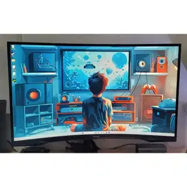 Gaming Monitor 32 Inch Samsung Odyssey G5 S32AG550E QHD 165Hz Curved P