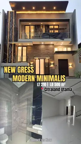 Dijual Rumah Baru Modern Split Level 2,5 Lantai Citraland Utama Nego