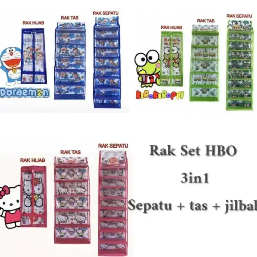 Rak set Hbo set 3in1
Isi 3 pcs