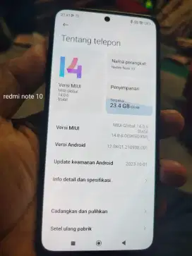 Xiaomi redmi note 10 ram 4+1/64