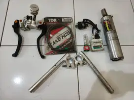 Sperpart motor ninja, nissin, knalpot, stang, cdi, busi