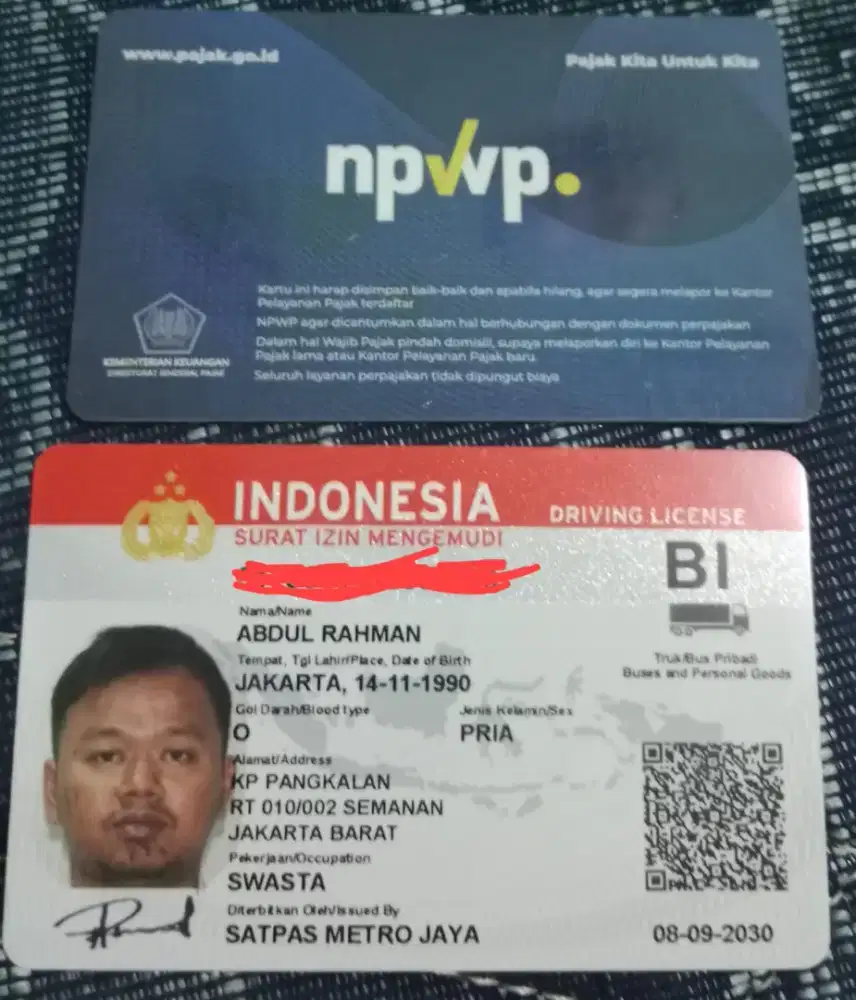 Mencari kerja'n driver SIM saya B1