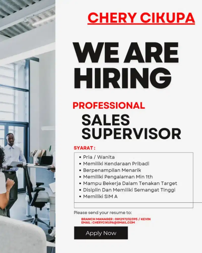 LOKER SPV DAN SALES