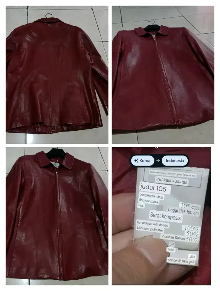Jacket kulit domba asli impor