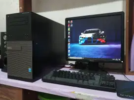Pc gaming dan editing dell (intel gen4 + ram 6gb + monitor 17inch)