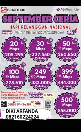 Wifi Murah ,internet only ,My republik promo