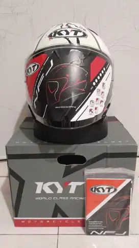 HELM OPEN FACE KYT NFJ SAKURA. DOUBLE VISOR. SIZE L. SECOND LIKE NEW