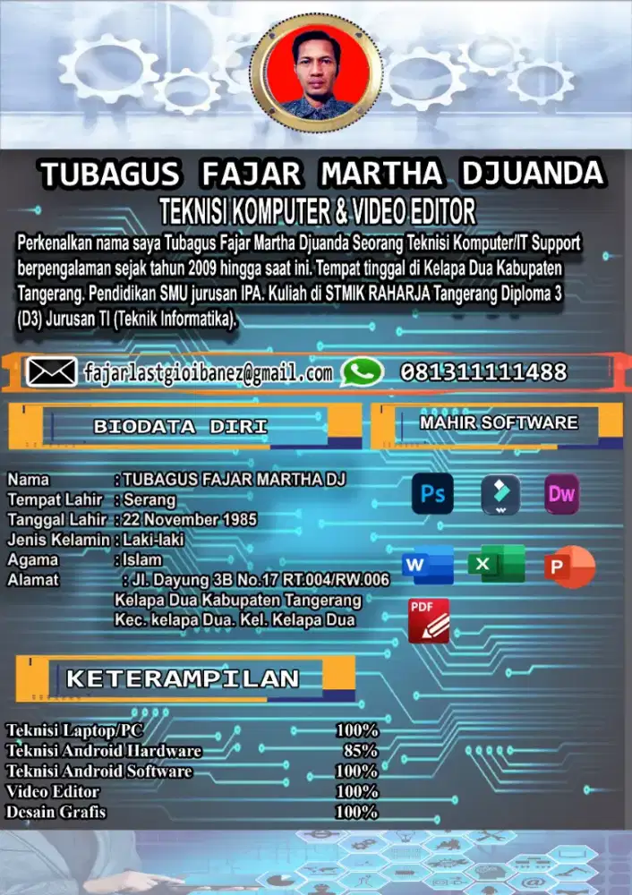 Cari pekerjaan Teknisi Komputer laptop, design or editing video