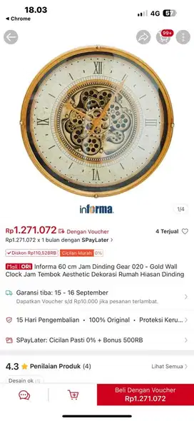 Jam dinding kode 020 informa