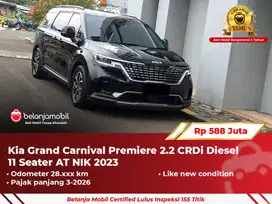 [ GARANSI 5TH ] Kia Grand Carnival Premiere 2.2 11 Seater 2023/2024
