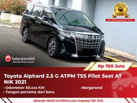 [ GARANSI 5TH ] Toyota Alphard 2.5 G ATPM TSS Pilot Seat AT 2021 2022
