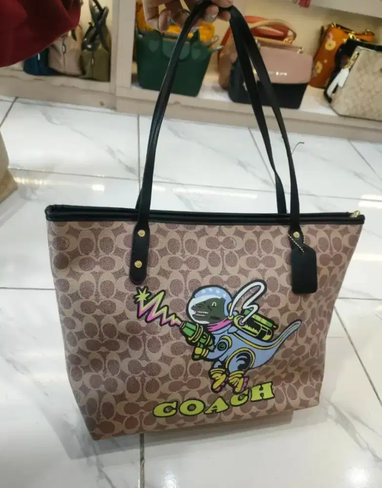 Tote bag coach coklat