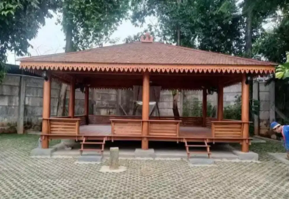 Gazebo mahoni 6mx6m