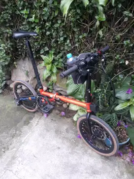 Sepeda lipat element troy 8 speed uk 16 plus chromoly