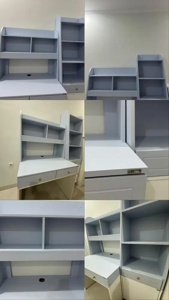 MEJA BELAJAR ANAK + LEMARI SUDUT