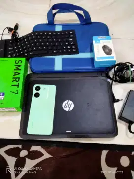 HP G2 lyr sentuh 12 cor i3 gen 6 (128/8gb)bonus infinix Smart 7