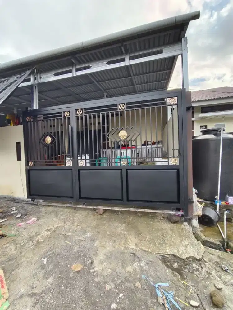 Bengkel las Lampung tralis kanopi pintu pagar gerbang tangga