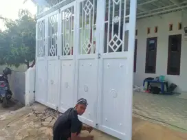 Bengkel las Lampung tralis kanopi pintu pagar gerbang tangga