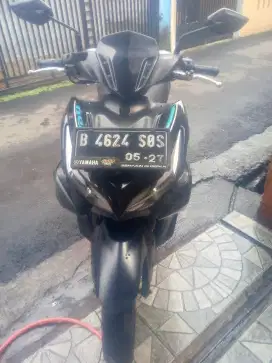 YAMAHA AEROX 155 hitam biru 2022 PJK telat B DKI surat2x komplit